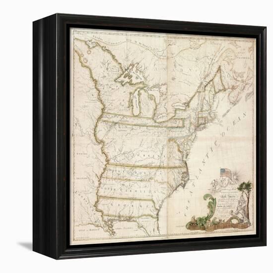 America's First National Map, 1784-Abel Buell-Framed Premier Image Canvas