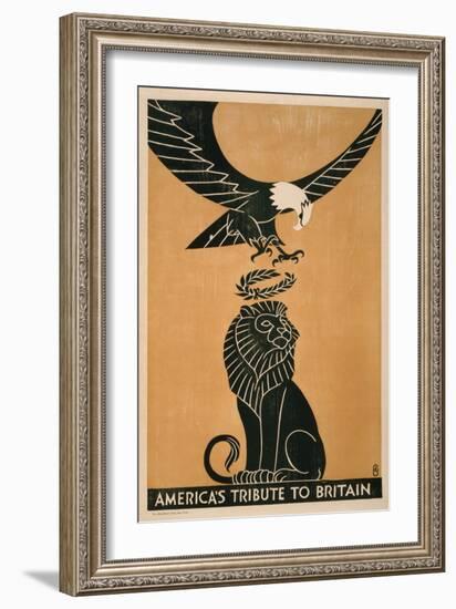 America's Tribute to Britain, circa 1917-Frederic G. Cooper-Framed Art Print