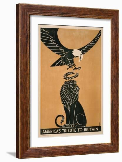 America's Tribute to Britain, circa 1917-Frederic G. Cooper-Framed Art Print