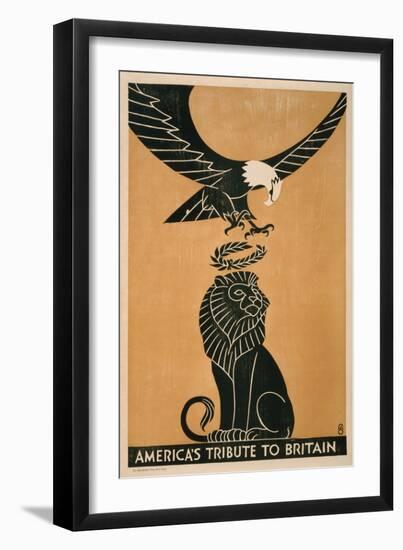 America's Tribute to Britain, circa 1917-Frederic G. Cooper-Framed Art Print