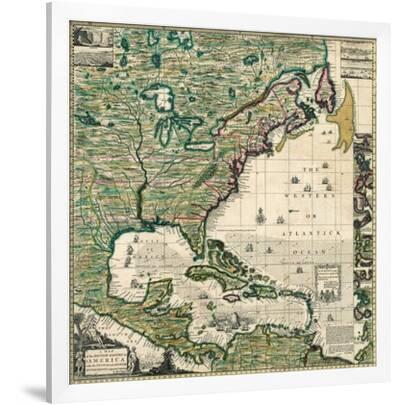 1733 British Empire in America Septentrionalis Historic Map 24x24 
