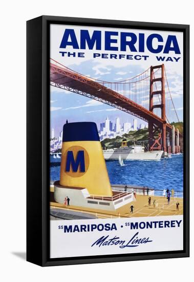 America: the Perfect Way Travel Poster-null-Framed Premier Image Canvas