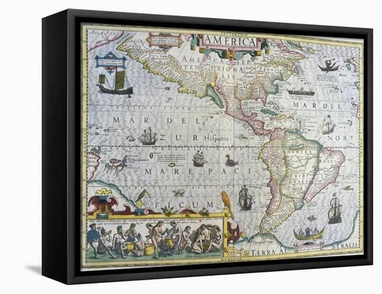 America-Gerardus Mercator-Framed Premier Image Canvas