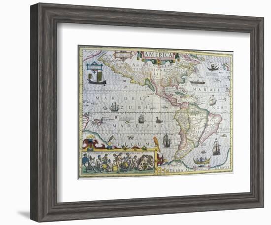 America-Gerardus Mercator-Framed Giclee Print