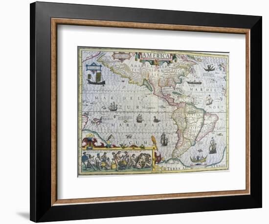 America-Gerardus Mercator-Framed Giclee Print