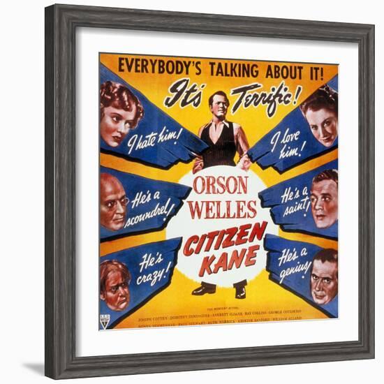 American, 1941, "Citizen Kane" Directed by Orson Welles-null-Framed Giclee Print