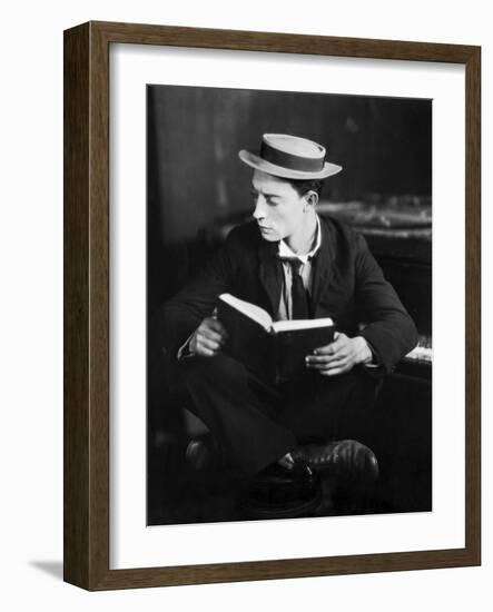 American actor Buster Keaton (1895 - 1966) (b/w photo)-null-Framed Photo