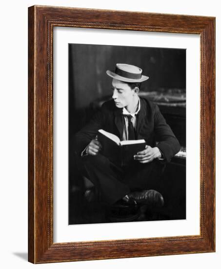 American actor Buster Keaton (1895 - 1966) (b/w photo)-null-Framed Photo