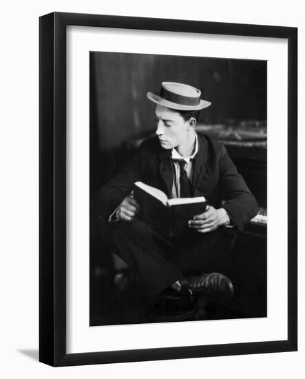 American actor Buster Keaton (1895 - 1966) (b/w photo)-null-Framed Photo