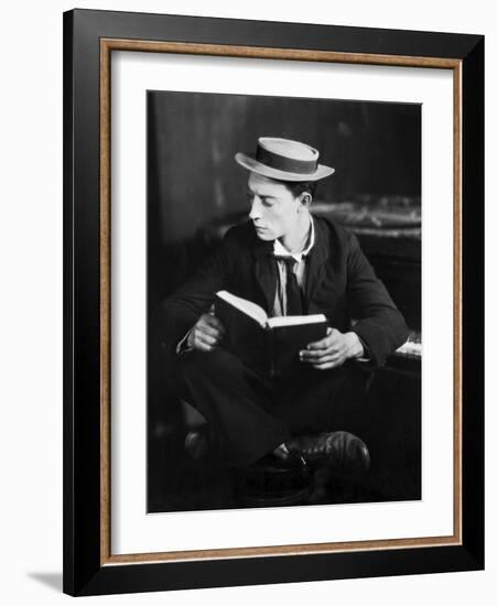 American actor Buster Keaton (1895 - 1966) (b/w photo)-null-Framed Photo