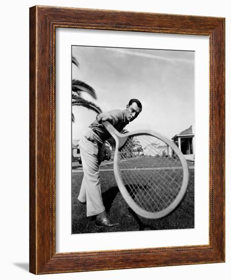 American actor Buster Keaton (1895 - 1966), during his M.G.M. period, early 30's (b/w photo)-null-Framed Photo