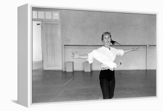 American Actress Debbie Reynolds Watches Dances During a Rehearsal, 1960-Allan Grant-Framed Premier Image Canvas