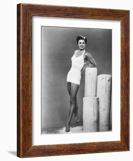 American Actress Esther Williams Wearing a Bath Suit C. 1954-null-Framed Photo