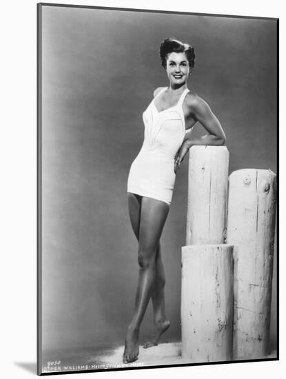 American Actress Esther Williams Wearing a Bath Suit C. 1954-null-Mounted Photo