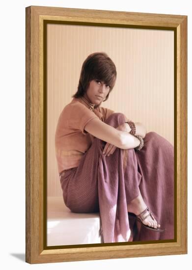 American actress Jane Fonda 1971 (photo)-null-Framed Stretched Canvas