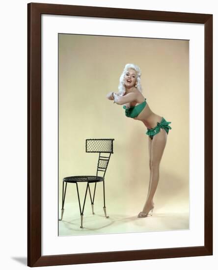 American Actress Jayne Mansfield (1933-1967) Born as Vera Jane Palmer, Here in, 1965-null-Framed Photo