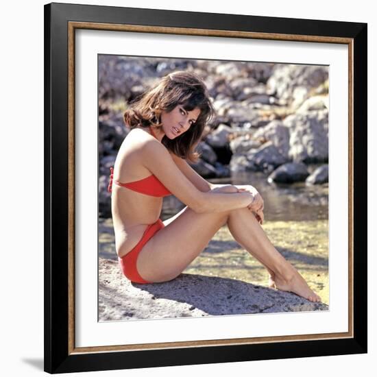 American actress Raquel Welch born spetember 5th, 1940 in Chicago, here 1962 (photo)-null-Framed Photo