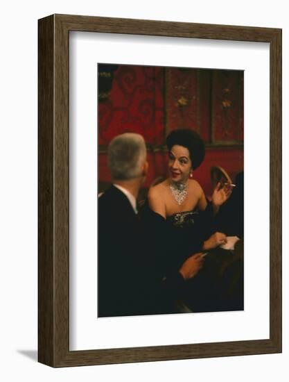 American Actress Ruth Ford in the Louis Sherry Bar, Metropolitan Opera Opening, New York, NY, 1959-Yale Joel-Framed Photographic Print