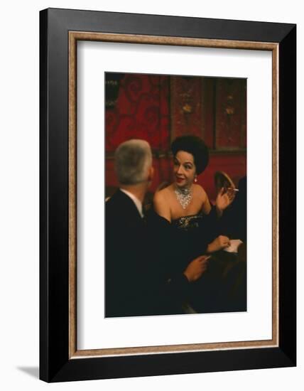 American Actress Ruth Ford in the Louis Sherry Bar, Metropolitan Opera Opening, New York, NY, 1959-Yale Joel-Framed Photographic Print