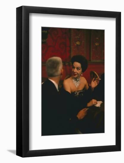 American Actress Ruth Ford in the Louis Sherry Bar, Metropolitan Opera Opening, New York, NY, 1959-Yale Joel-Framed Photographic Print