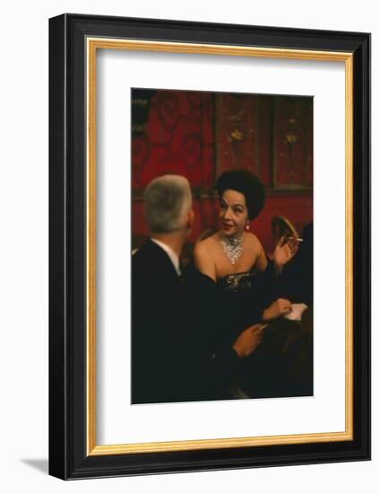 American Actress Ruth Ford in the Louis Sherry Bar, Metropolitan Opera Opening, New York, NY, 1959-Yale Joel-Framed Photographic Print