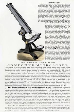'American Advertisement for a Composing Microscope. the Years 1870 ...