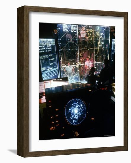 American Air Force Specialists Directing Missions from Command Center at Tan Son Nhut Airport-Larry Burrows-Framed Photographic Print