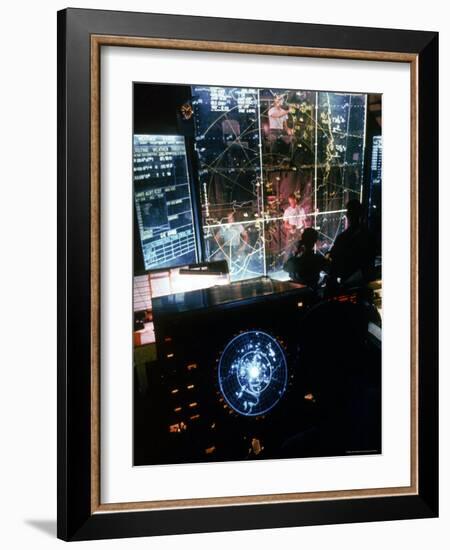 American Air Force Specialists Directing Missions from Command Center at Tan Son Nhut Airport-Larry Burrows-Framed Photographic Print