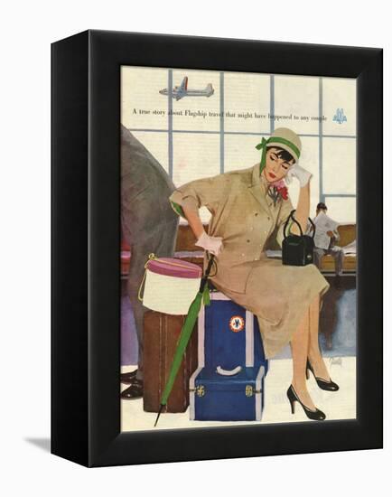 American Airlines, Al Parker, 1953, USA-null-Framed Premier Image Canvas