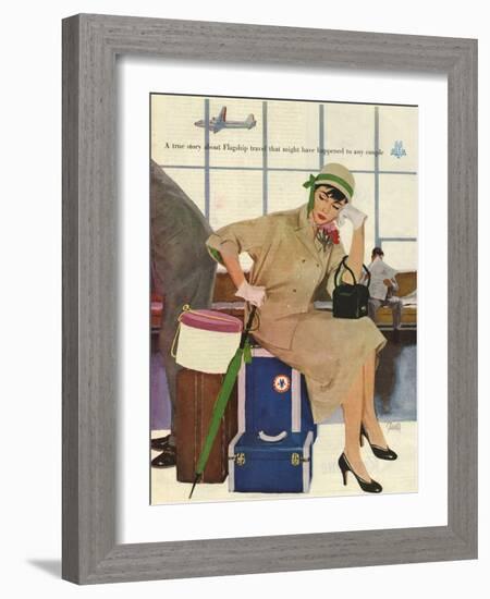 American Airlines, Al Parker, 1953, USA-null-Framed Giclee Print