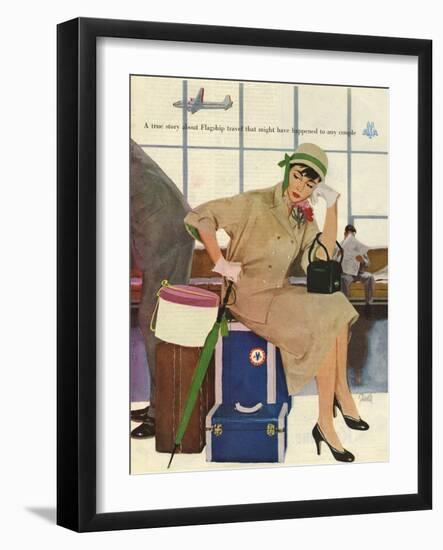 American Airlines, Al Parker, 1953, USA-null-Framed Giclee Print