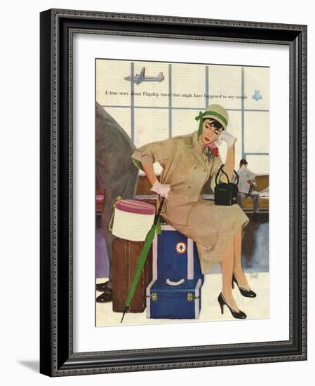 American Airlines, Al Parker, 1953, USA-null-Framed Giclee Print