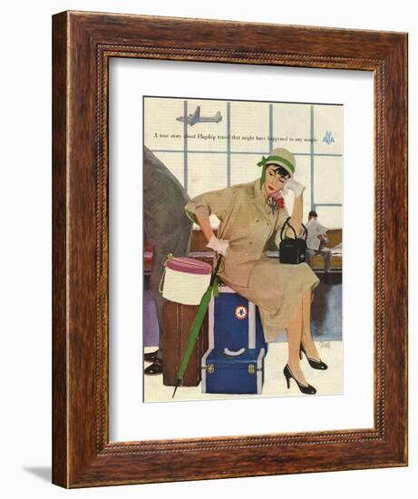 American Airlines, Al Parker, 1953, USA-null-Framed Giclee Print