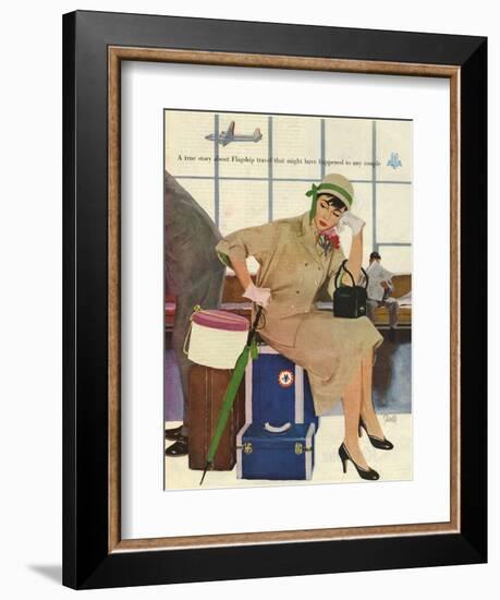 American Airlines, Al Parker, 1953, USA-null-Framed Giclee Print