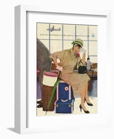 American Airlines, Al Parker, 1953, USA-null-Framed Giclee Print