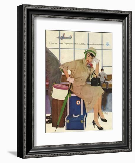 American Airlines, Al Parker, 1953, USA-null-Framed Giclee Print