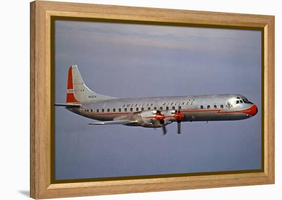 American Airlines Lockheed Electra Turbo-Prop 1966-null-Framed Premier Image Canvas