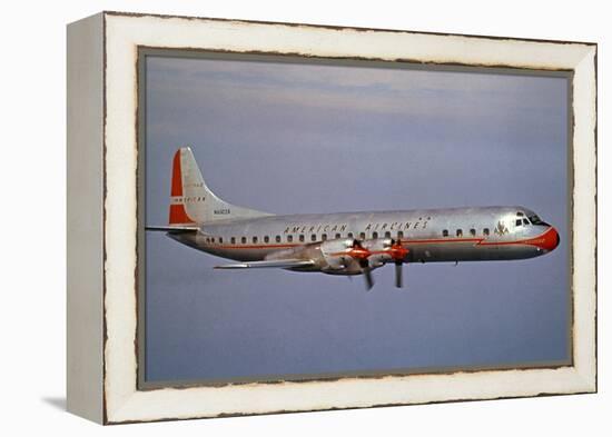 American Airlines Lockheed Electra Turbo-Prop 1966-null-Framed Premier Image Canvas