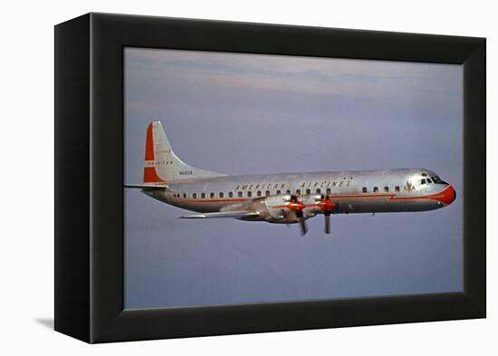 American Airlines Lockheed Electra Turbo-Prop 1966-null-Framed Premier Image Canvas