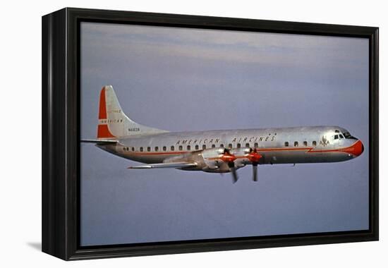 American Airlines Lockheed Electra Turbo-Prop 1966-null-Framed Premier Image Canvas