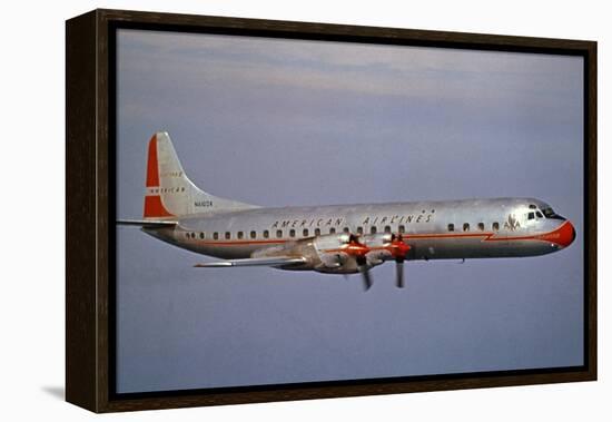 American Airlines Lockheed Electra Turbo-Prop 1966-null-Framed Premier Image Canvas