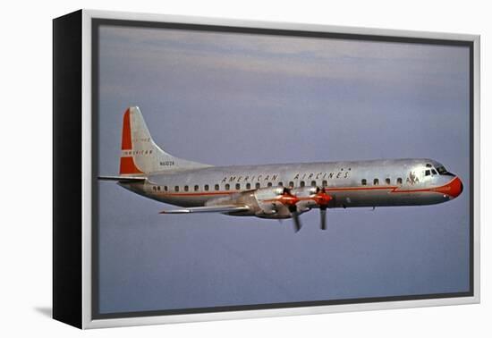 American Airlines Lockheed Electra Turbo-Prop 1966-null-Framed Premier Image Canvas