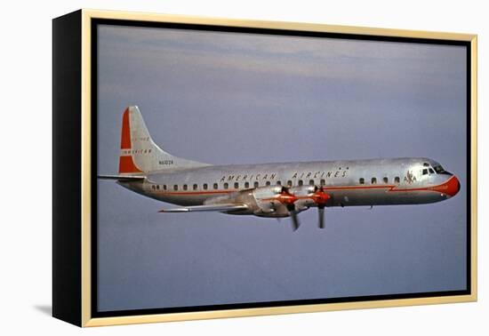 American Airlines Lockheed Electra Turbo-Prop 1966-null-Framed Premier Image Canvas