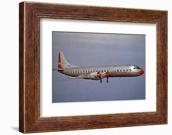 American Airlines Lockheed Electra Turbo-Prop 1966-null-Framed Photographic Print