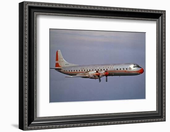 American Airlines Lockheed Electra Turbo-Prop 1966-null-Framed Photographic Print