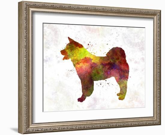 American Akita in Watercolor-paulrommer-Framed Art Print