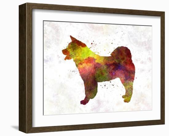 American Akita in Watercolor-paulrommer-Framed Art Print