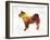 American Akita in Watercolor-paulrommer-Framed Art Print