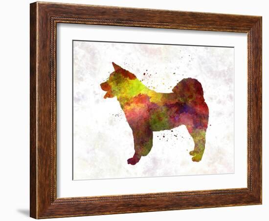 American Akita in Watercolor-paulrommer-Framed Art Print