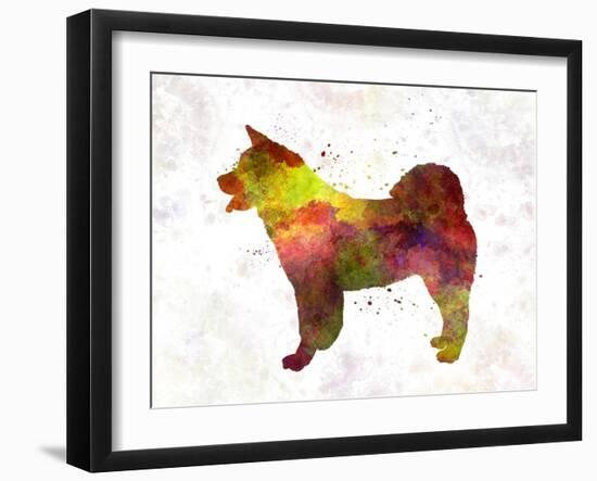 American Akita in Watercolor-paulrommer-Framed Art Print